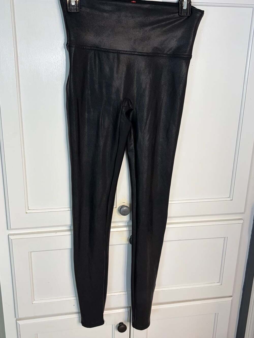 SPANX Faux Leather Leggings Black Size Medium